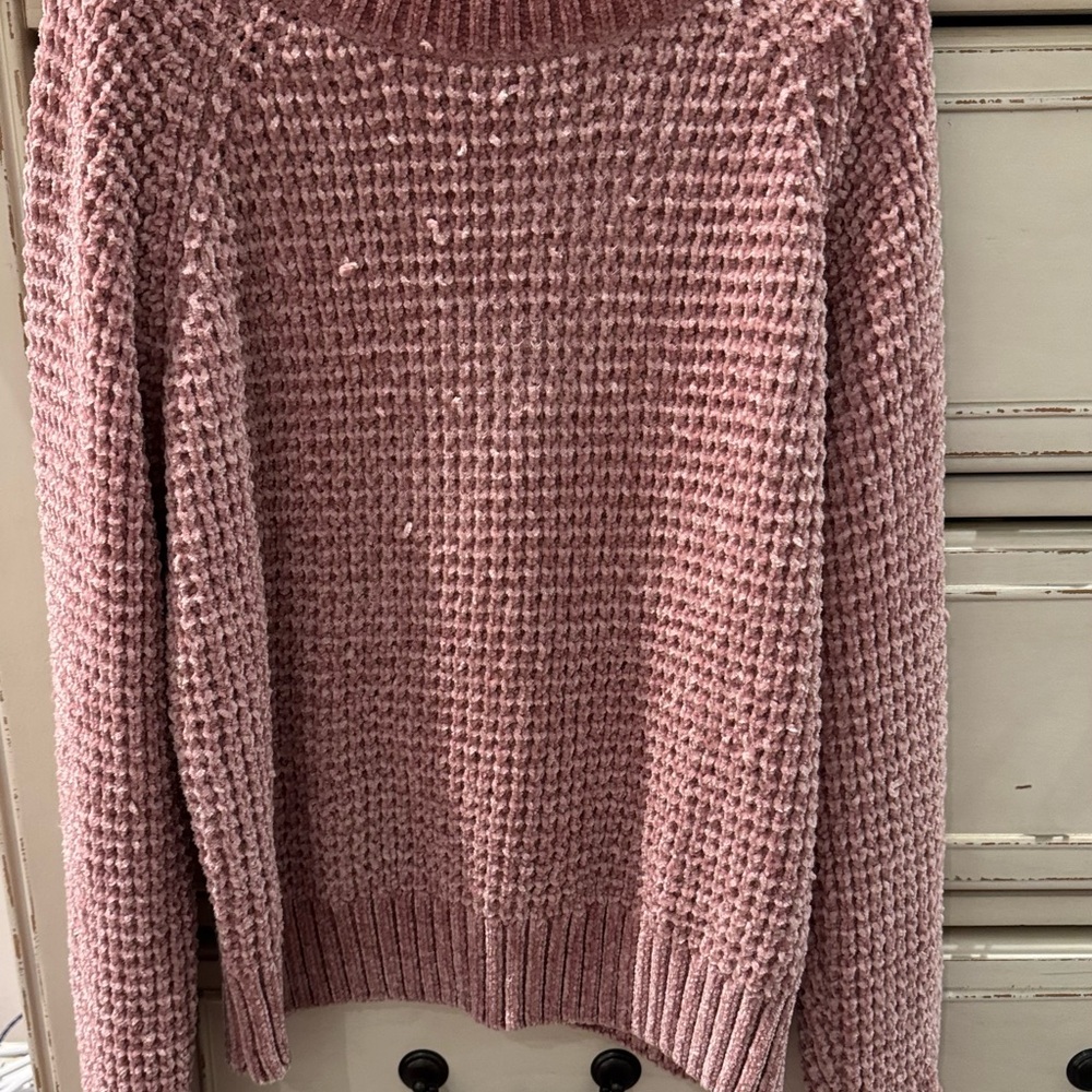 Altar'd State Pink Cowl Neck Sweater Cozy Knit